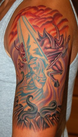 Marvin Silva - Praying Girl Tattoo